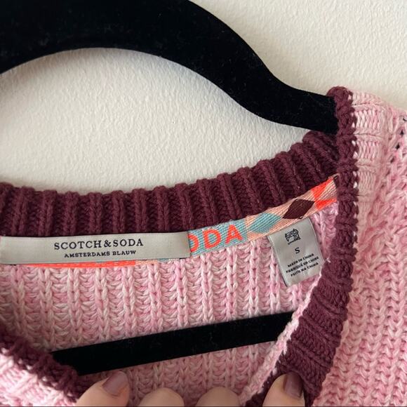 Scotch & Soda Chunky Pink Marled Pullover Sweater - Picture 7 of 8